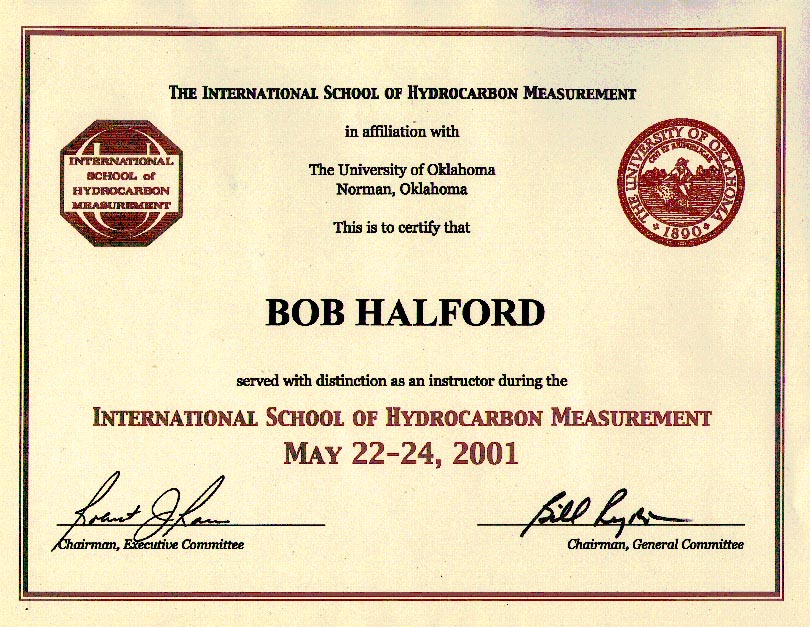 ISHM Certificate